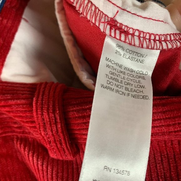 Vineyard Vines Boys Corduroy Classic‎ Club Pant Solid Red Size 18 NWT 6472 - Picture 7 of 11